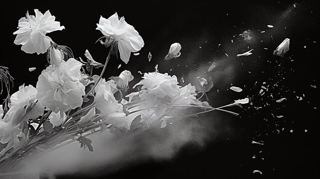 Crushed Rose Petals Crushed Rose Petals Black And White