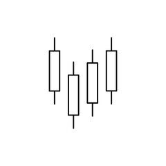 Equalizer icon. Black linear icon of equalizer. Sound volume level icon.