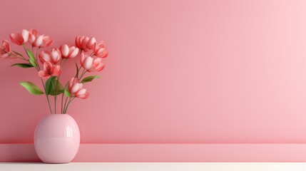 Abstract Valentine's day background Concept with flowers (Copy Space)