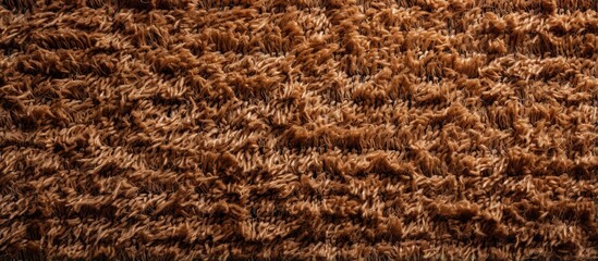 Detailed view of texture on brown carpet
