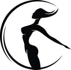 yoga pose silhouette icon
