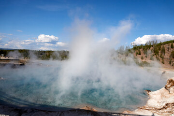 Boiling water in National Yellowstone National Park