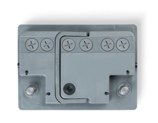 Car battery top view, isolated on a transparent background png