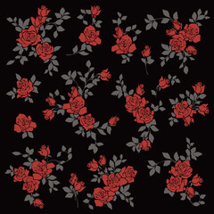 Fototapeta na wymiar Floral material collection ideal for textile design,