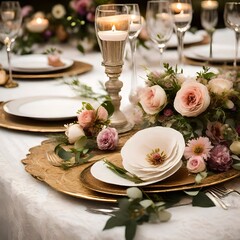 table setting for a wedding reception