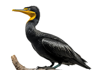 Graceful Cormorant A Realistic Portrait on isolated background