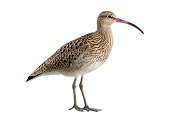The Isolated Curlew on isolated background - obrazy, fototapety, plakaty