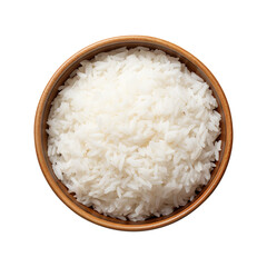 Fototapeta na wymiar rice in a bowl isolated on transparent background Remove png, Clipping Path