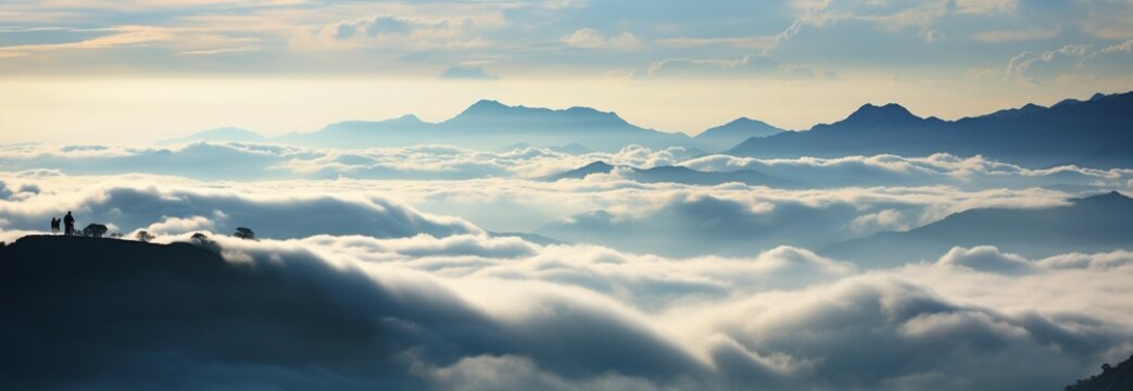 Above, mornings canvas is decorated with the gentle strokes of drifting clouds