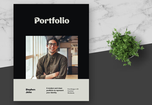 Black and Grey Modern and Clean Portfolio