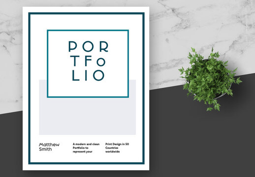 Green and White Modern Clean Portfolio