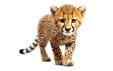 Mesmerizing Sleek Baby Cheetah Imagery on isolated background