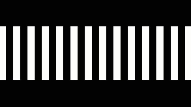 Black and White lines stripes moving in seamless looping loop animation. Abstract beautiful pattern background and wallpaper UHD 4k video .