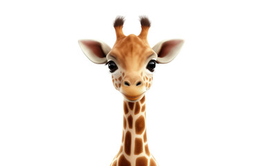 Charming Baby Giraffe Illustration on isolated background