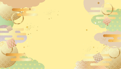 新年　 年賀素材　背景イラスト