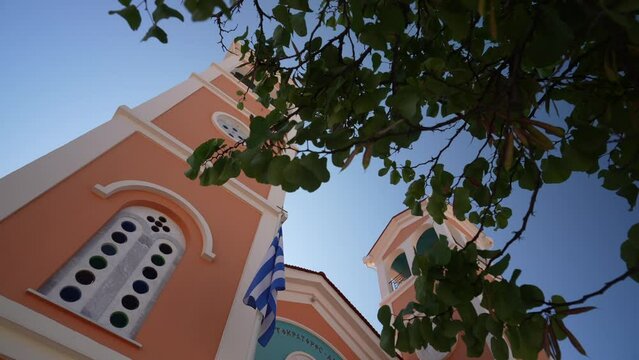 View of small traditional Greek Orthodox Church, Lixouri, Kefalonia (Cephalonia), Ionian Islands, Greek Islands