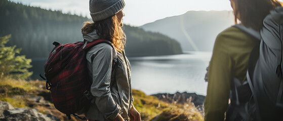 Lifestyle Shots of People Engaged in Hiking, Generative AI