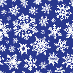 Set of snowflakes, vector illustration, winter background