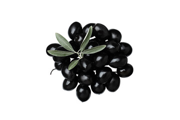 PNG,black olives, isolated on white background