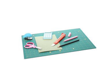 PNG, accessory for creativity - cutting mat, isolated on white background