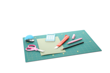 PNG, accessory for creativity - cutting mat, isolated on white background