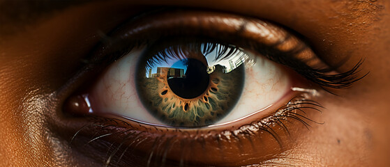 Macro Shot of a Person's Eyes, Generative AI - obrazy, fototapety, plakaty
