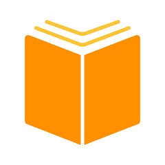 Open book line icon. Studying, reading, school, university, self-education. Vector color icon on a white background for business and advertising.