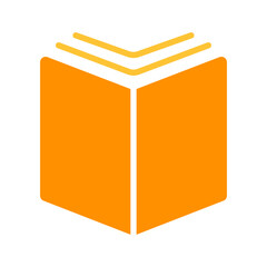 Open book line icon. Studying, reading, school, university, self-education. Vector color icon on a white background for business and advertising.