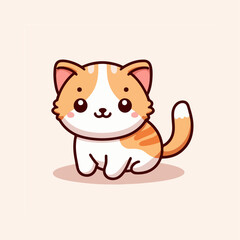 cute cat cartoon vector illustration