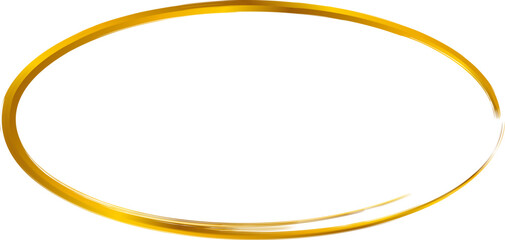 Golden oval frame or text box