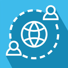 globe and people, social network, connection, vector illustration 