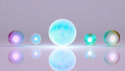 3d glowing ball background.