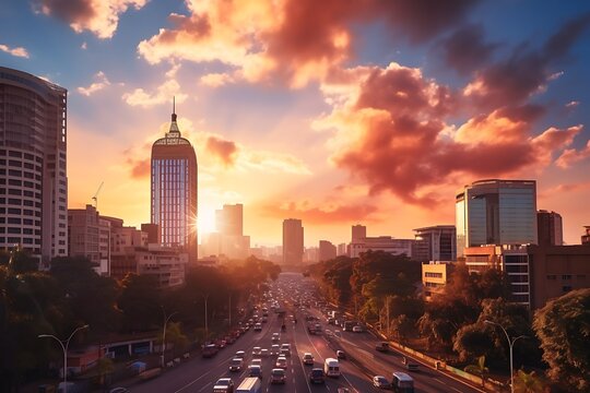 Nairobi's Twilight Charm: Capturing the Vibrant City Skyline at Sunset