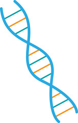 dna strand or chromosome line icon