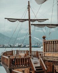 Wooden sailing boat
