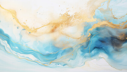 Luxury abstract fluid art painting background alcohol ink technique - obrazy, fototapety, plakaty