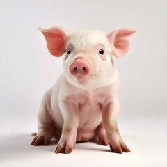 Schwein Schweinchen am sitzen Süß Pig piggy sitting cute