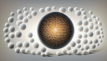 3d glowing ball background.
