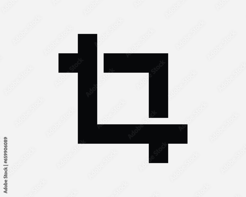 Poster crop icon image picture graphic edit editor cut section scissors cutting cropping resize frame black