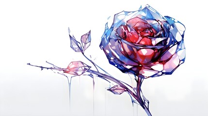 Rose - digital abstract depiction made by Generative AI