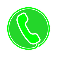 Telephone handset line icon. Call, conversation, negotiations, tariff, communication, connection. Vector color icon on a white background for business and advertising.