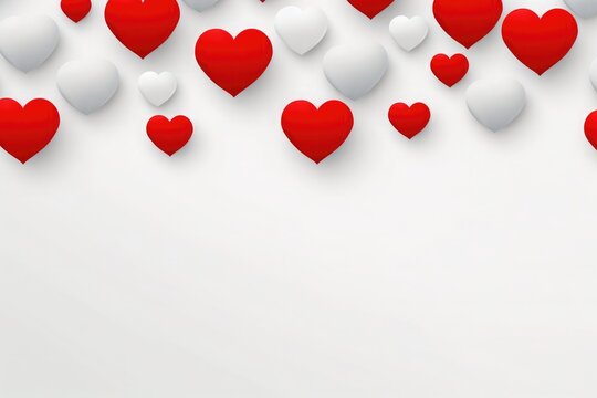 Watercolor illustration of Valentine's hearts