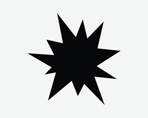 Explosion Icon Boom Explosive Blast Flash Sale Spark Bang Star Explode Effect Fire Caution Burst Black White Shape Line Outline Sign Symbol EPS Vector