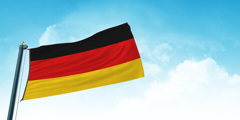 german flag waving in wind