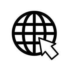 web icon.global internet icon on white background