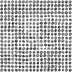 Fototapeta na wymiar Dots Hand Drawn Texture Seamless Background Square Circular