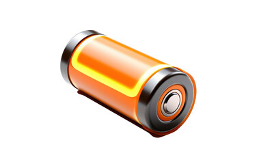 Playful 3D Battery Icon Charge on isolated background