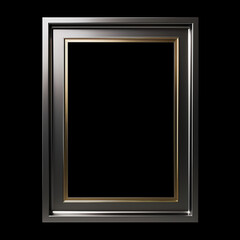 Rectangular_golden_metal_border_ID_photo_frame_front_symmetri