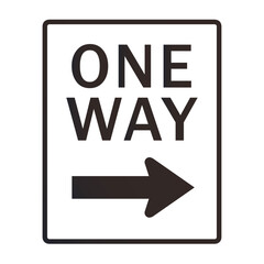 One way traffic signal icon