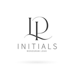 LP Typography Initial Letter Brand Logo, LP brand logo, LP monogram wedding logo, abstract logo design